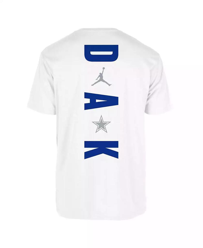 Jordan Men's Dak Prescott White Dallas Cowboys Vertical Graphic T-Shirt