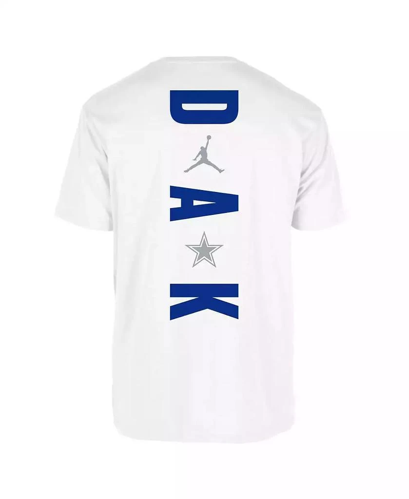 Jordan Men's Dak Prescott White Dallas Cowboys Vertical Graphic T-Shirt 2