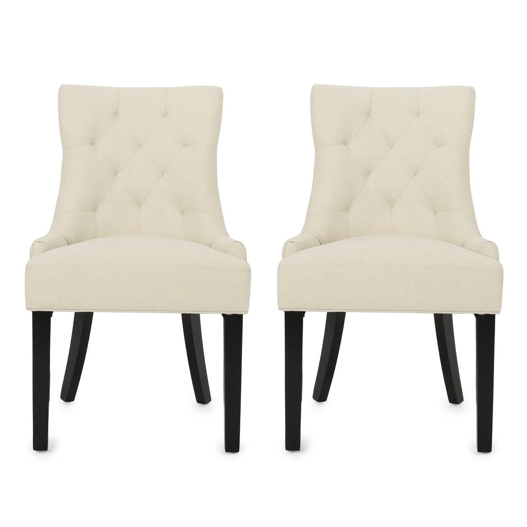 Streamdale Furniture Streamdale Contemporary Tufted Dining Chair with Buttonless Diamond Stitch and Tapered Legs 2