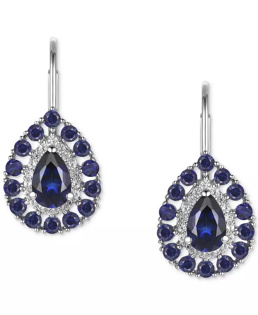 Macy
s Sapphire (1-3/4 ct. t.w.) 
Diamond (1/6 ct. t.w.) Teardrop Leverback Drop Earrings in 14k Gold (Also in Emerald and Ruby) 3