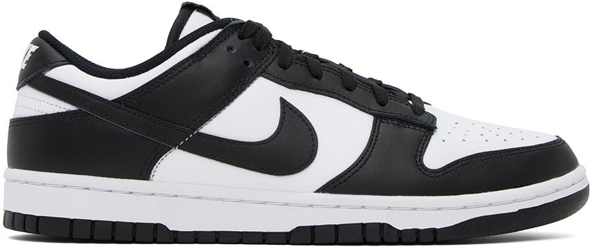 NIKE Black & White Dunk Low Sneakers