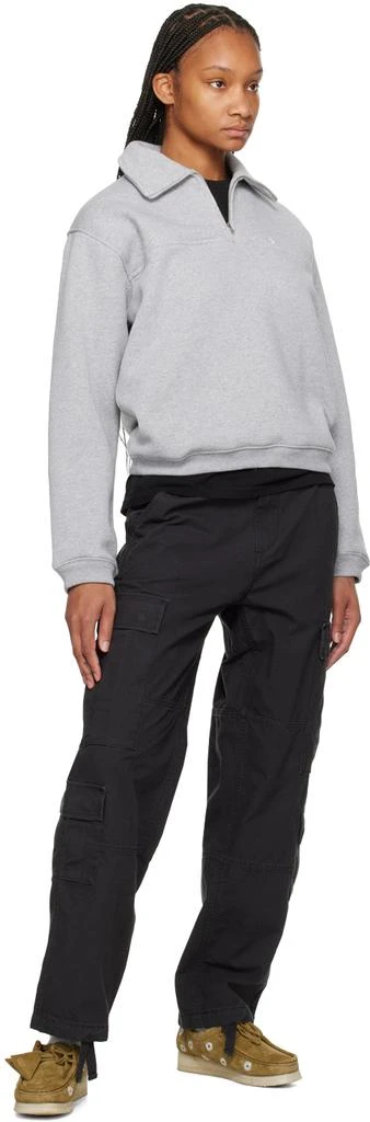 STUSSY Gray Half-Zip Sweatshirt 4