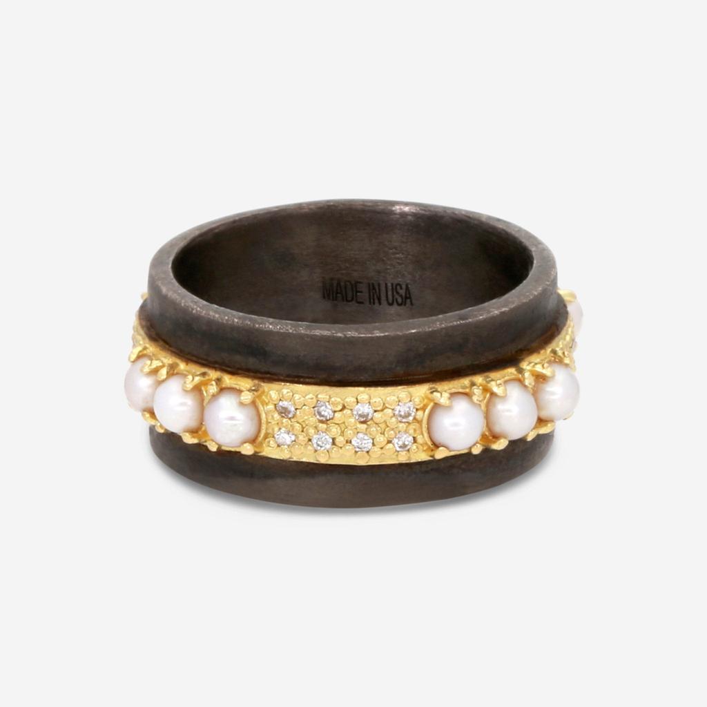 Armenta Armenta 18K Yellow Gold & Blackened Sterling Silver Ring 19380