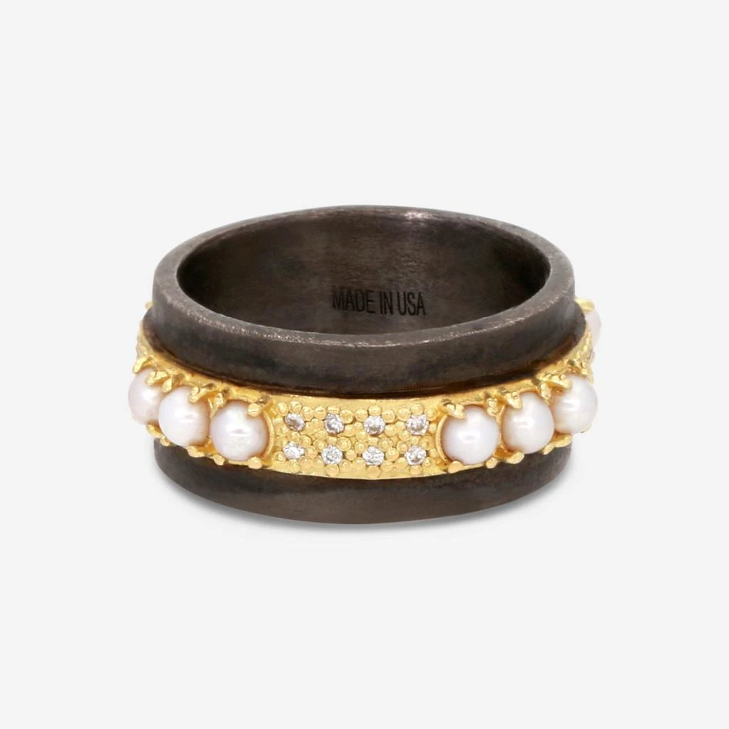 Armenta Armenta 18K Yellow Gold & Blackened Sterling Silver Ring Sz. 6.5 19380 3