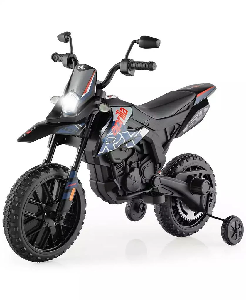 Costway 12V Licensed Aprilia Kids Ride On Motorcycle Electric Dirt Bike with Light & Music 1
