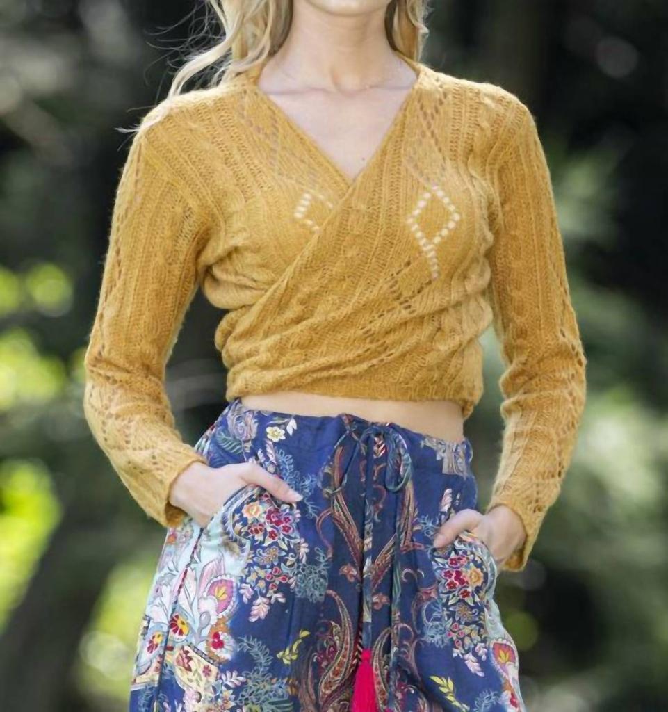 Cienna Cienna - Knit Front-tie Cardigan