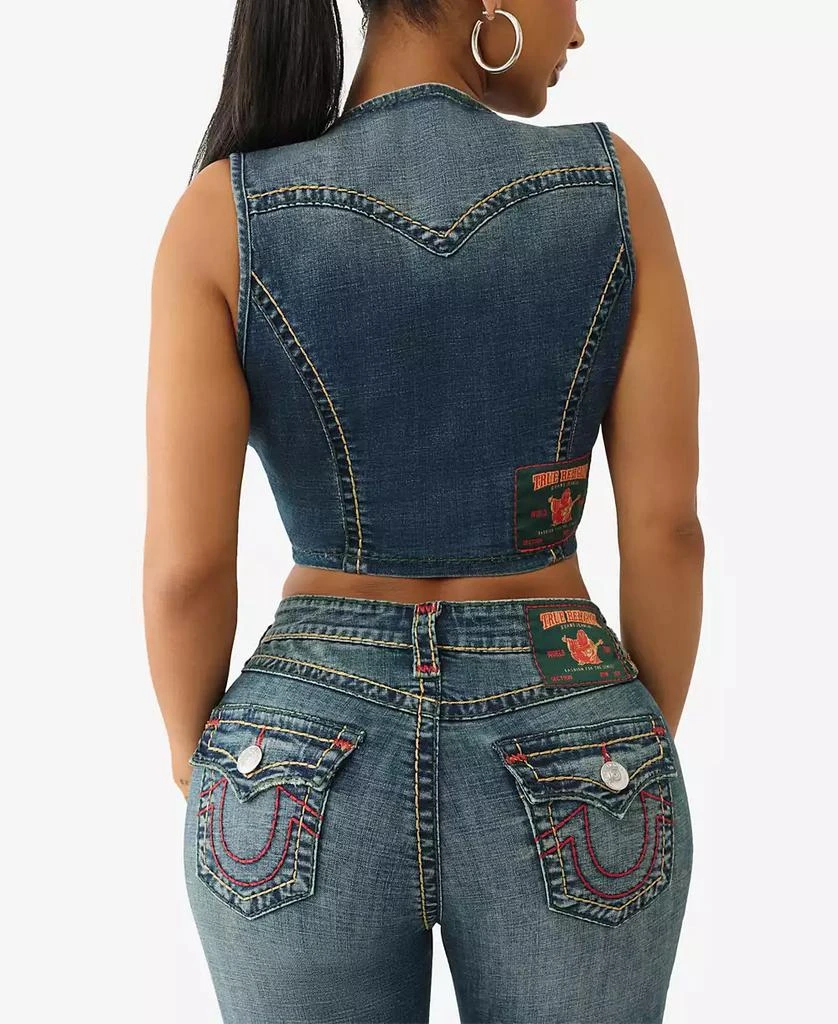 True Religion Women's Super T Denim Vest 3