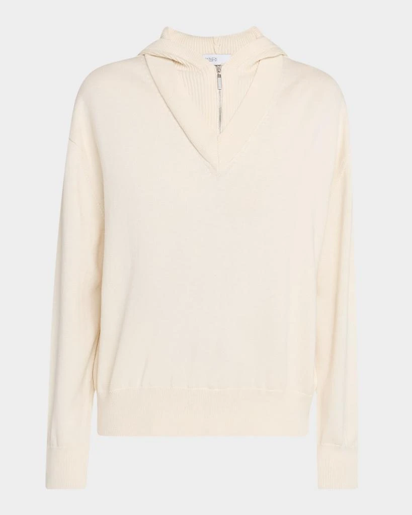 ROSETTA GETTY Layered Knit Hoodie 1