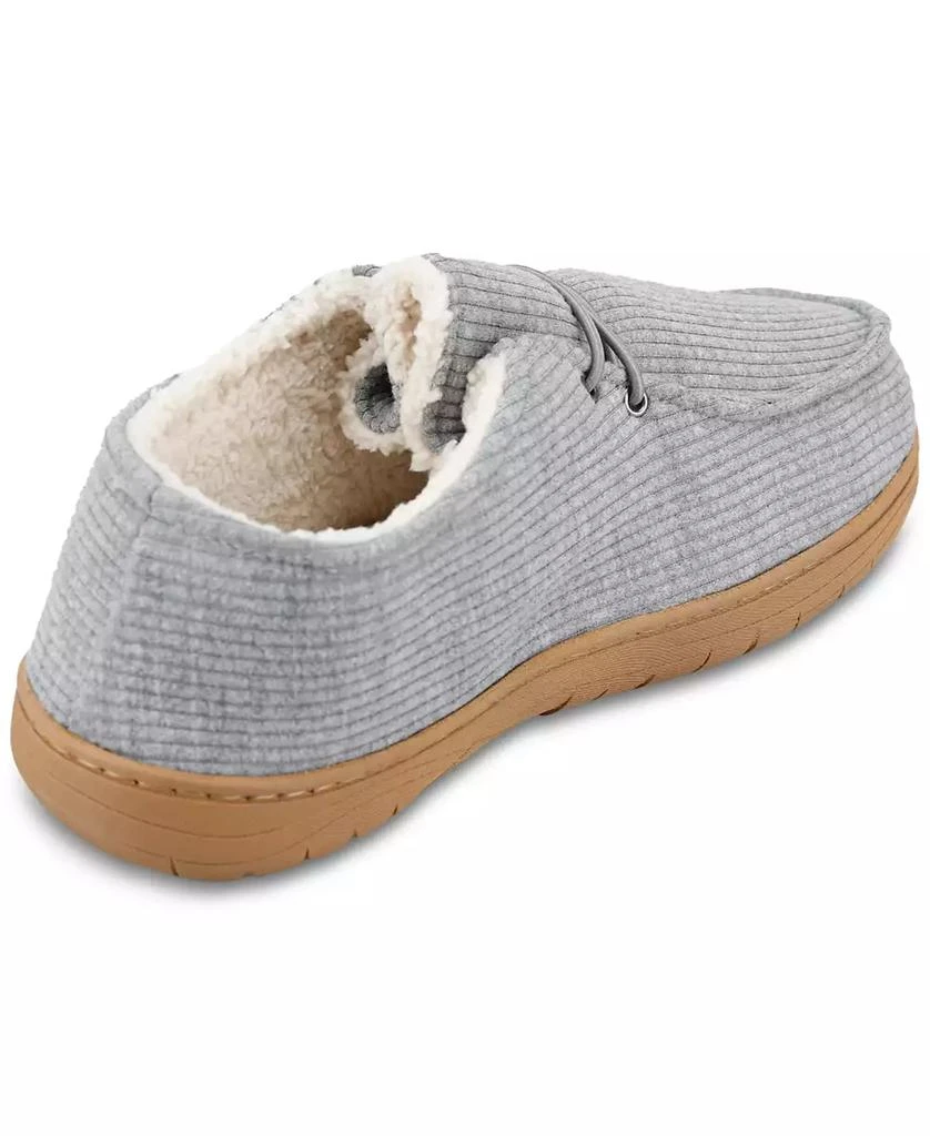 Haggar Men's Ribbed Fabric Chukka Boot Indoor/Outdoor House Slipper with Cozy Fleece Lining 3