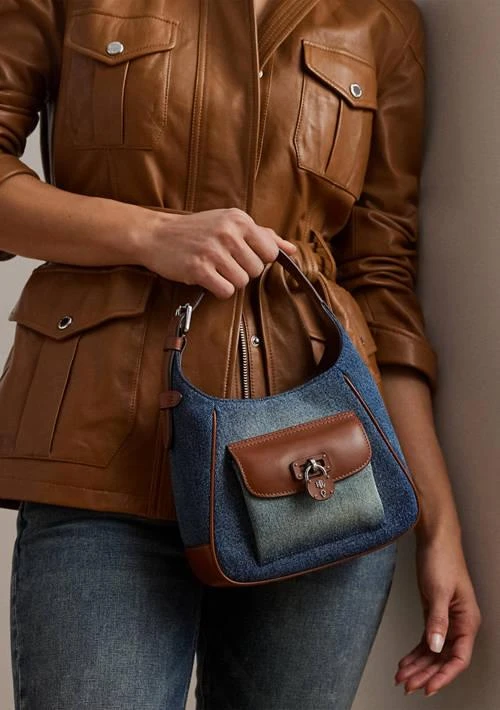 Ralph Lauren Ralph Lauren Washed Denim Small Tanner Shoulder Bag 2