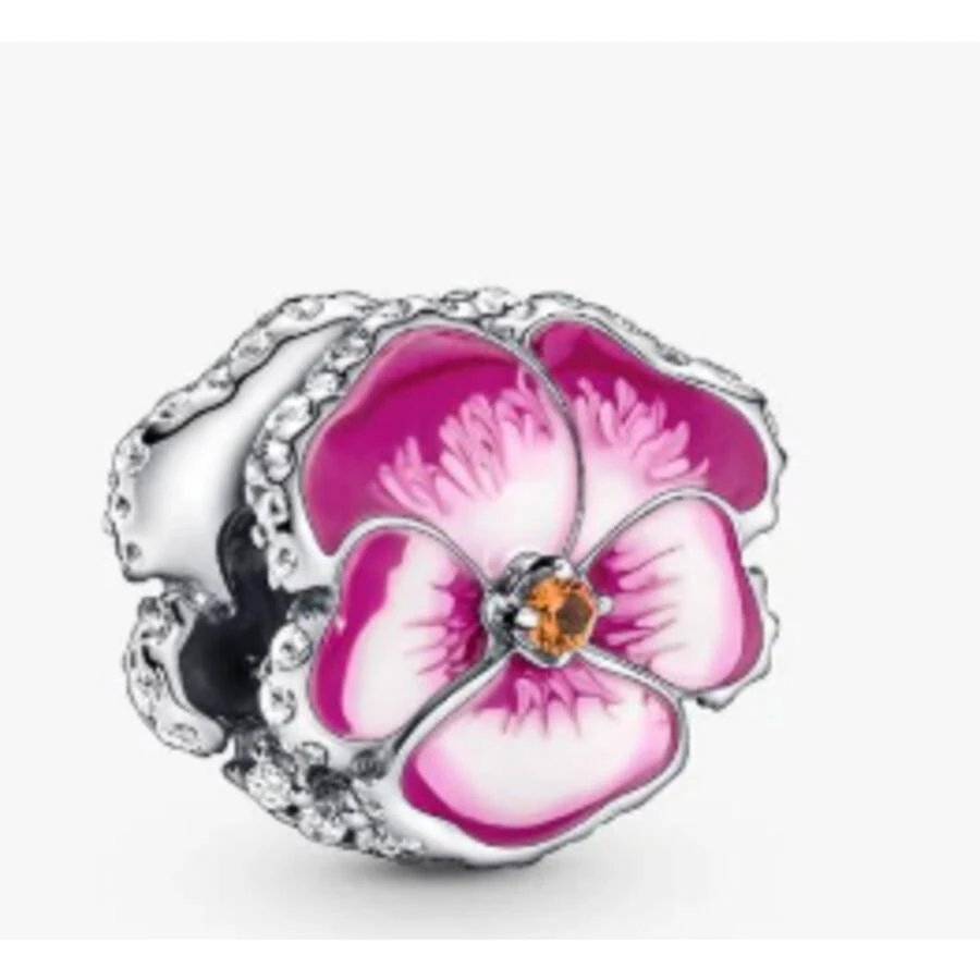PANDORA Pansy Sterling Silver Charm