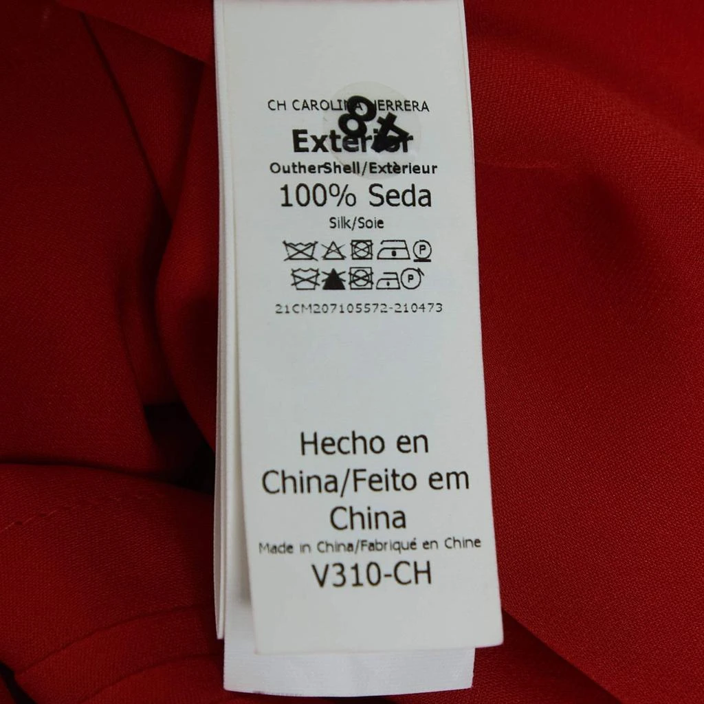 CH Carolina Herrera CH Carolina Herrera Red Silk Top S 5