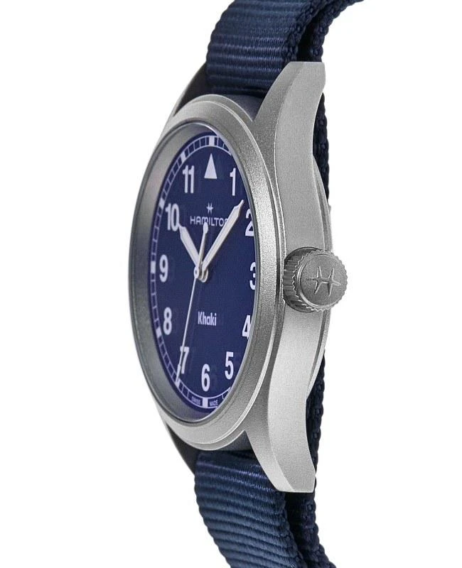 Hamilton Hamilton Khaki Field Quartz Blue Dial Fabric Strap Men's Watch H69401940 3