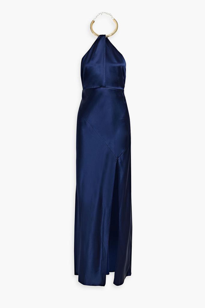 NICHOLAS Edyth satin-crepe halterneck gown