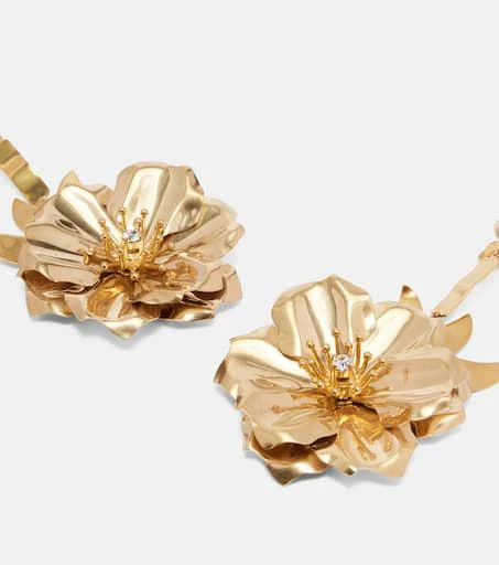 Miu Miu Floral crystal-embellished drop earrings 4