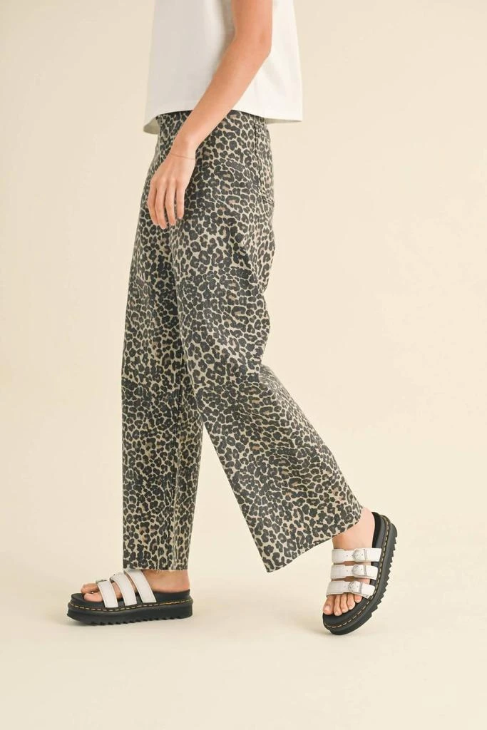 Miou Muse Miou Muse - Leopard Print Jeans 3