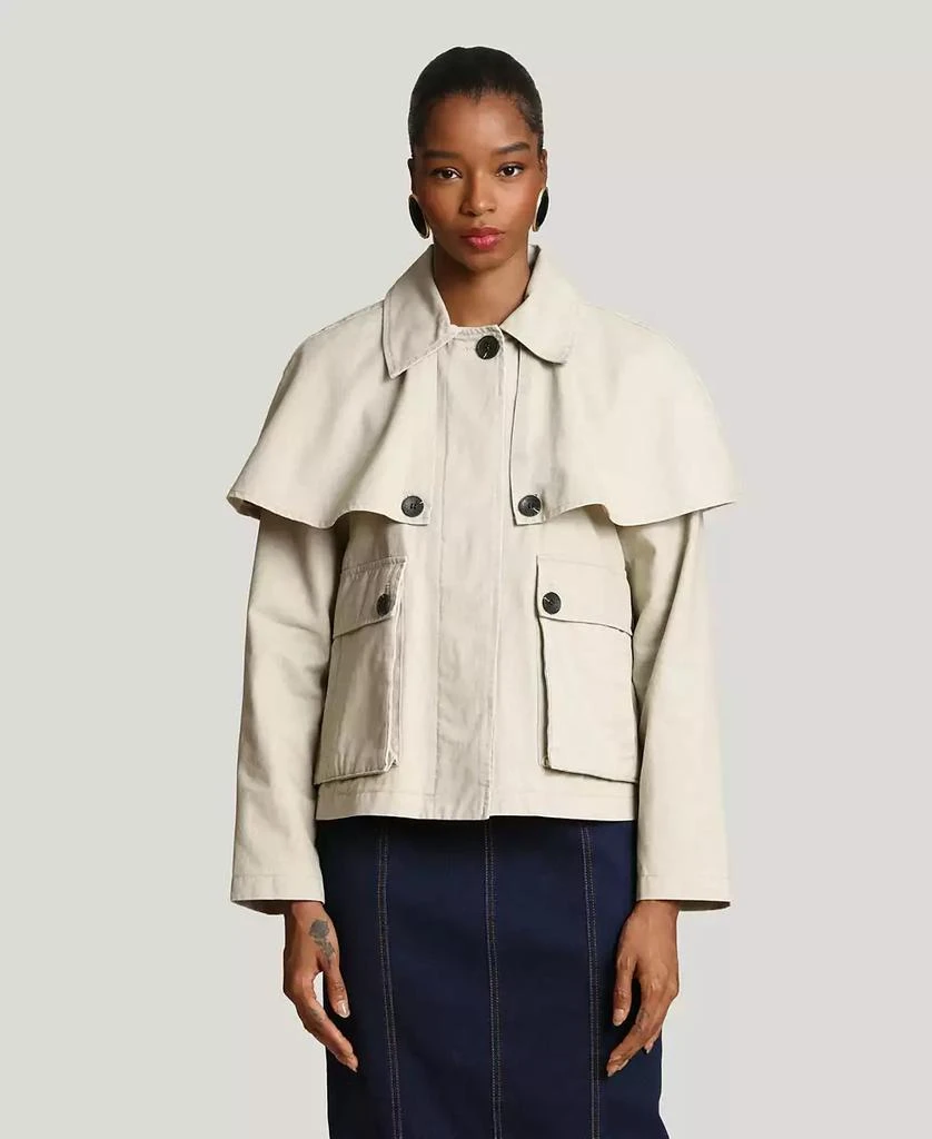 Avec Les Filles Women
s Cropped Cape Jacket