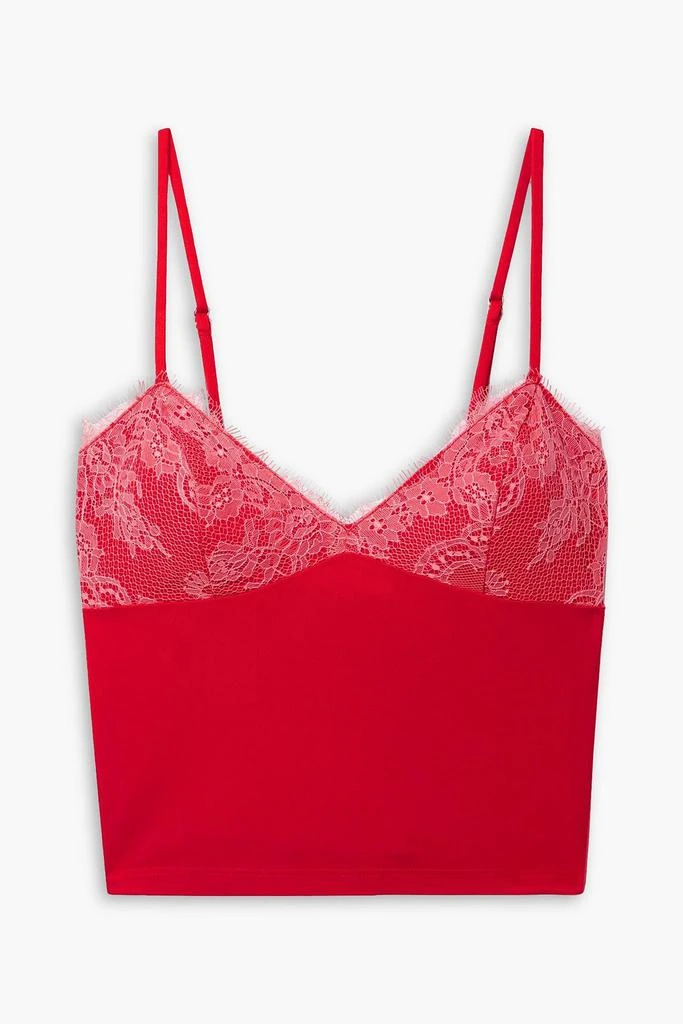 Fleur du Mal Lace-trimmed jersey camisole 1