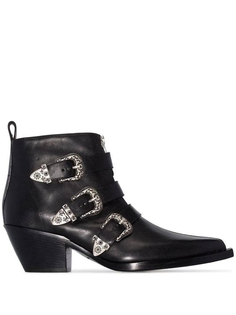 R13 buckle-detail ankle boots - women