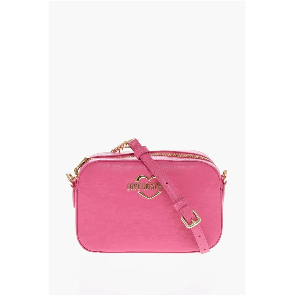 Moschino LOVE Faux Leather Crossbody Bag with Golden Women's Details 1