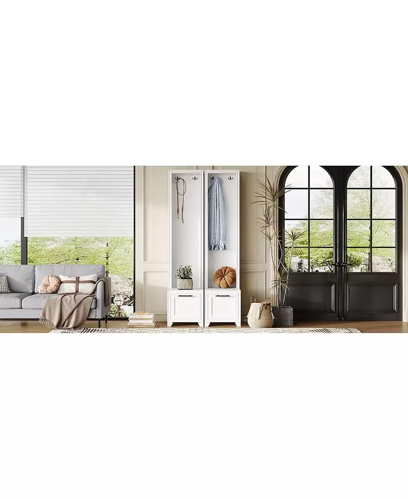 Streamdale Furniture Hall Tree Set of 2 - Entryway Coat Rack 
Bench 9