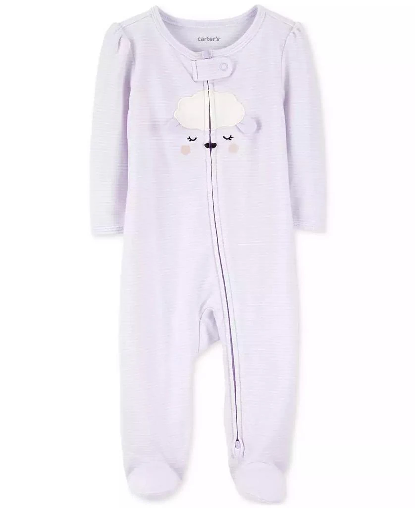 Carter
s Baby Girls Lamb 2-Way-Zipper Cotton Sleep and Play Footed Coverall