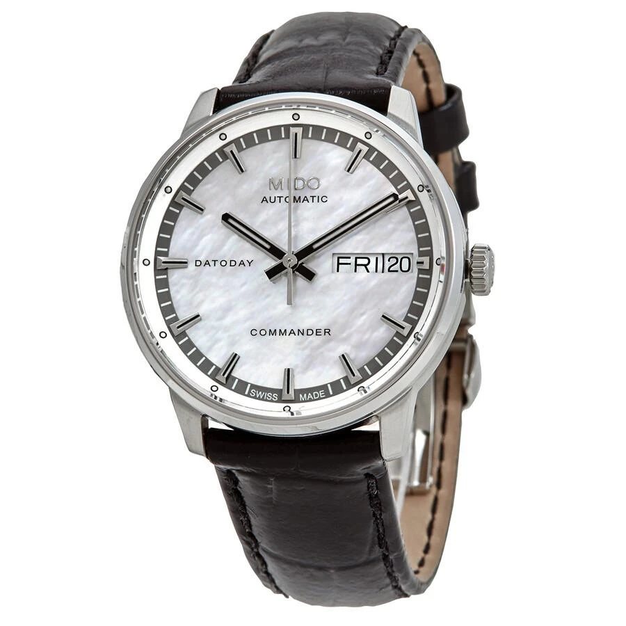 MIDO Commander II Automatic White Mother of Pearl Dial Ladies Watch M016.230.16.111.80 1