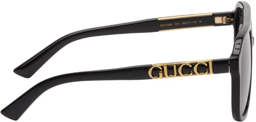 Gucci Black Aviator Sunglasses 2