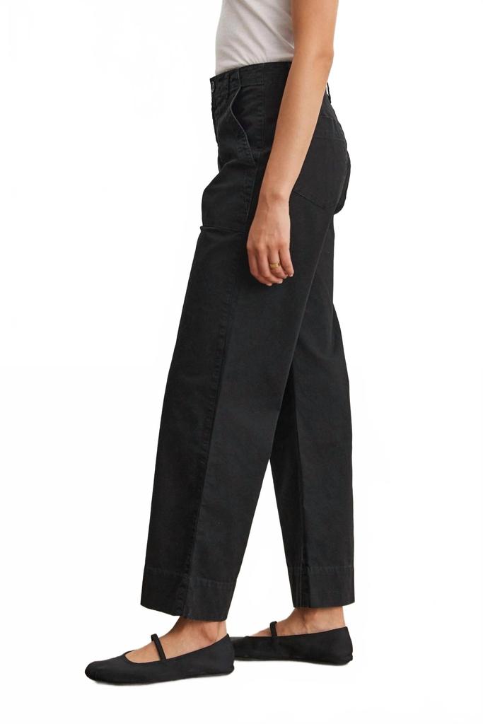 Velvet by Graham & Spencer Mya Cotton Canvas Pant In Vintage Black