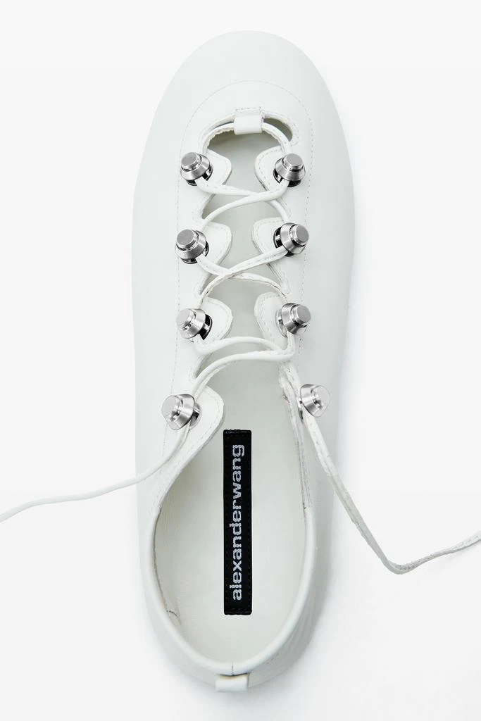 Alexander Wang Vyolette Lace-Up Flat in Leather 4