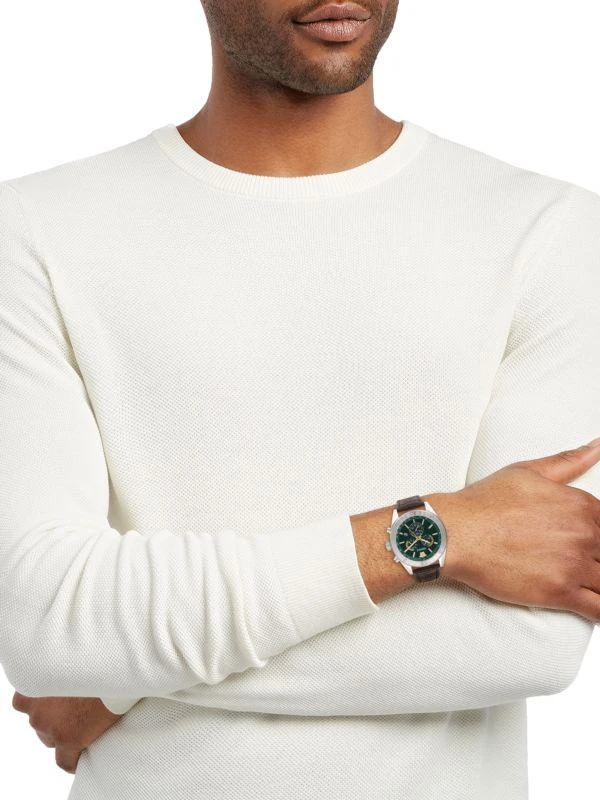 Versace Athletic Chrono Stainless Steel
Leather-Strap Watch/44MM 2