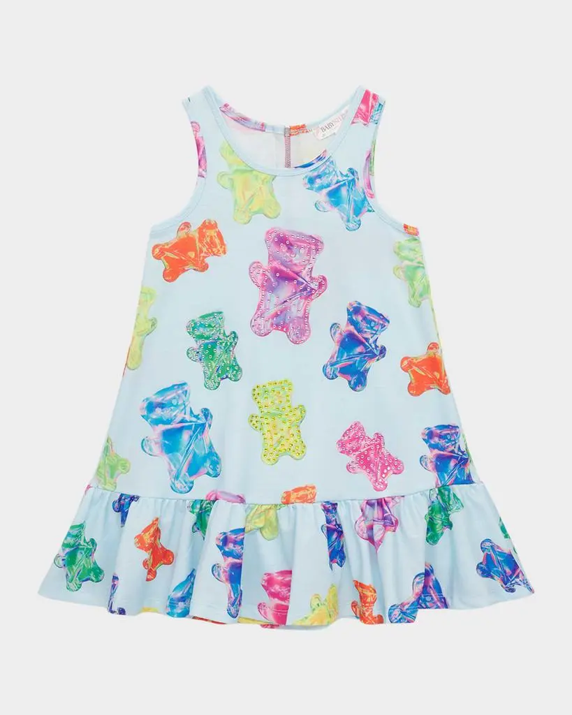 Hannah Banana Girl's Gummy Bear-Print Sleeveless Mini Dress, Size 2T-10