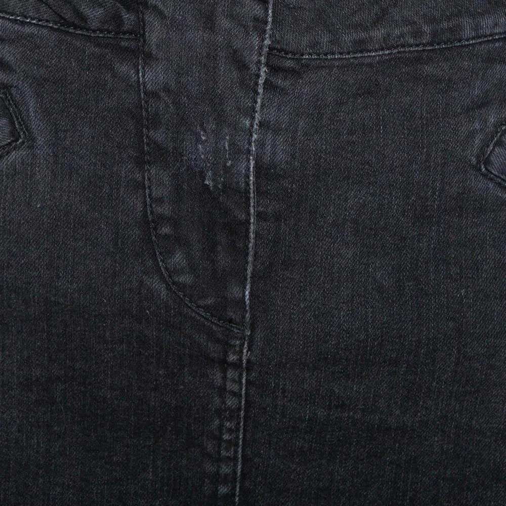 PIERRE BALMAIN Pierre Balmain Dark Grey Washed Denim Mini Skirt M 4