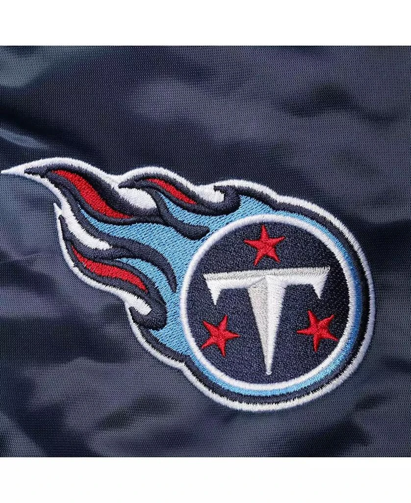 Starter Men's Navy Tennessee Titans Locker Room Satin Varsity Full-Snap Jacket 4