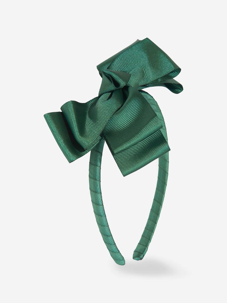 Mama Luma Mama Luma Girls Bow Headband in Green