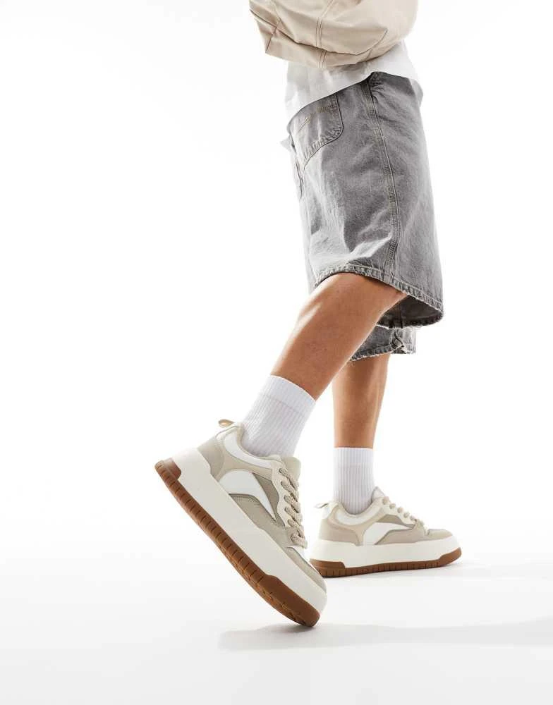 ASOS ASOS DESIGN chunky trainers in beige 5