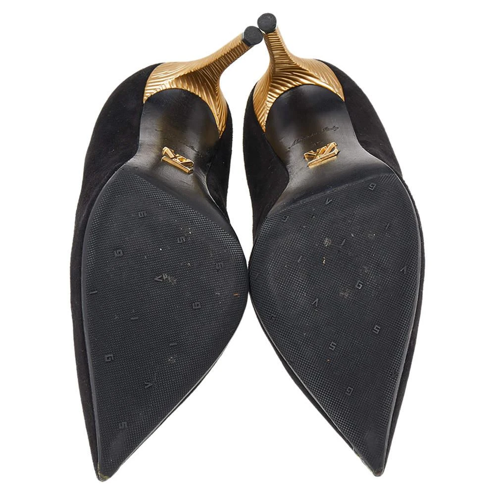 Louis Vuitton Louis Vuitton Black Suede Pointed Toe Pumps Size 35 6