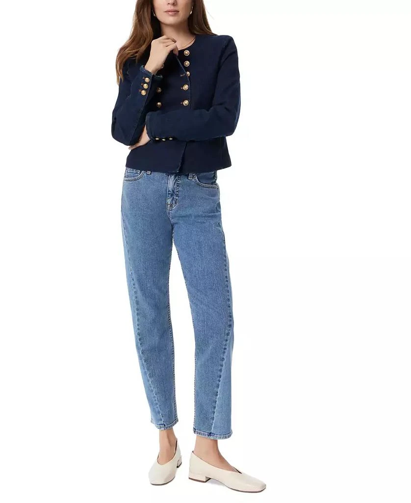 Sam Edelman Women's Fiona Double-Breasted Denim Blazer 5