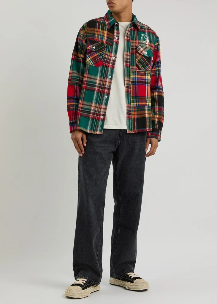 Billionaire Boys Club Plaid logo-embroidered flannel shirt 4