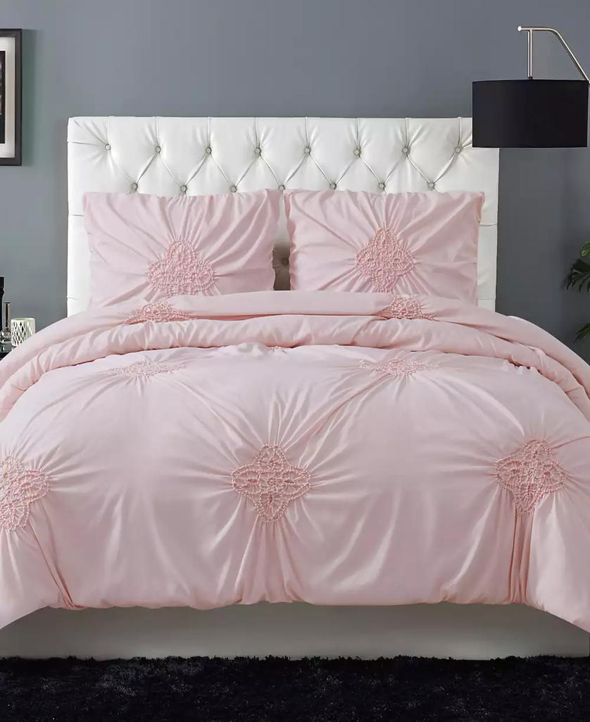 Christian Siriano New York Christian Siriano Georgia Rouched 3 Piece King Comforter Set