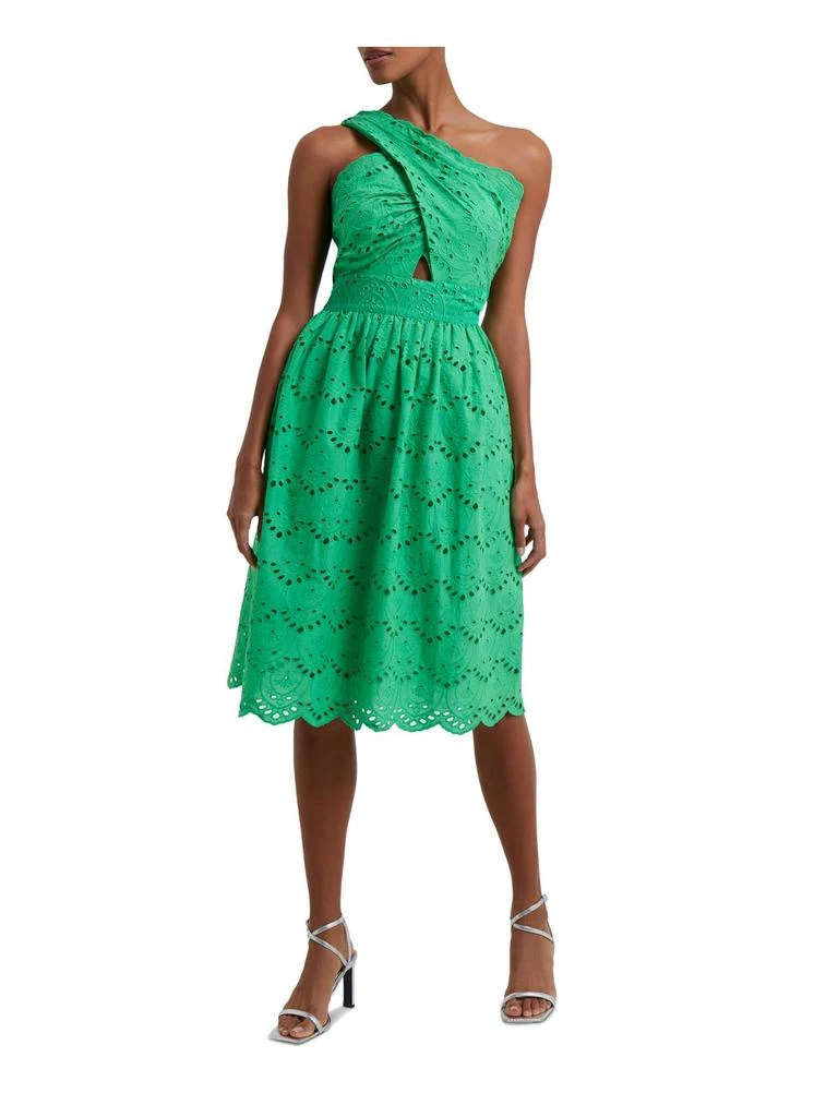 French Connection Appelona Womens One Shoulder Cutout Midi Dress 5