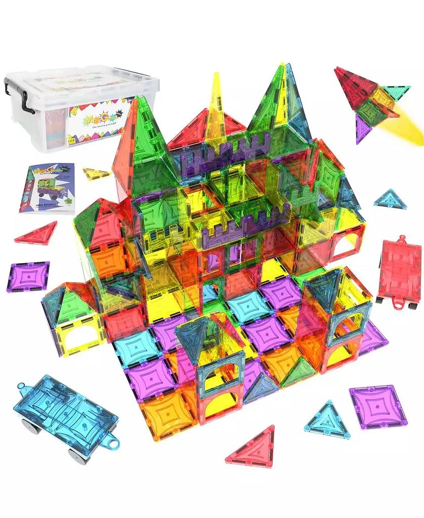 Mag-Genius 108 Piece Magnetic Building Blocks With Two Bonus Pieces 3