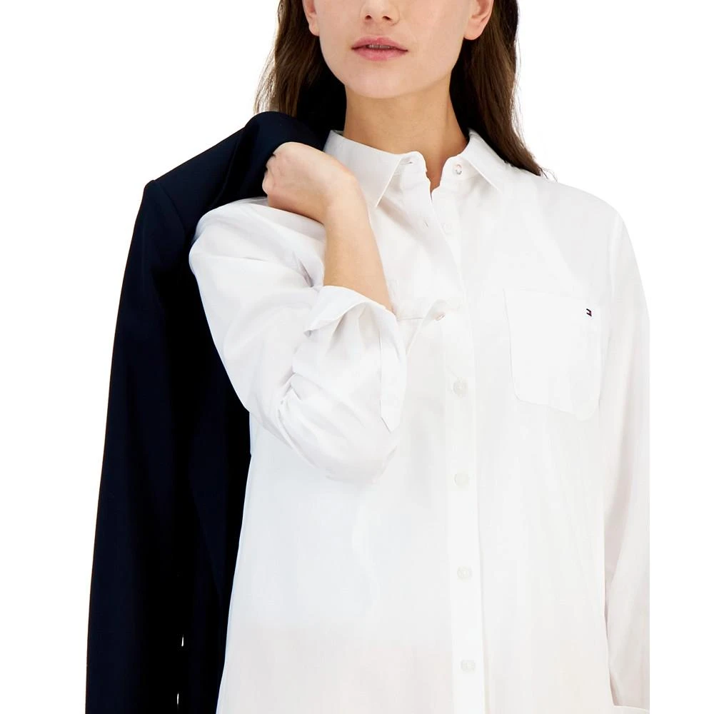 Tommy Hilfiger Women's Cotton Chest-Pocket Shirt 3