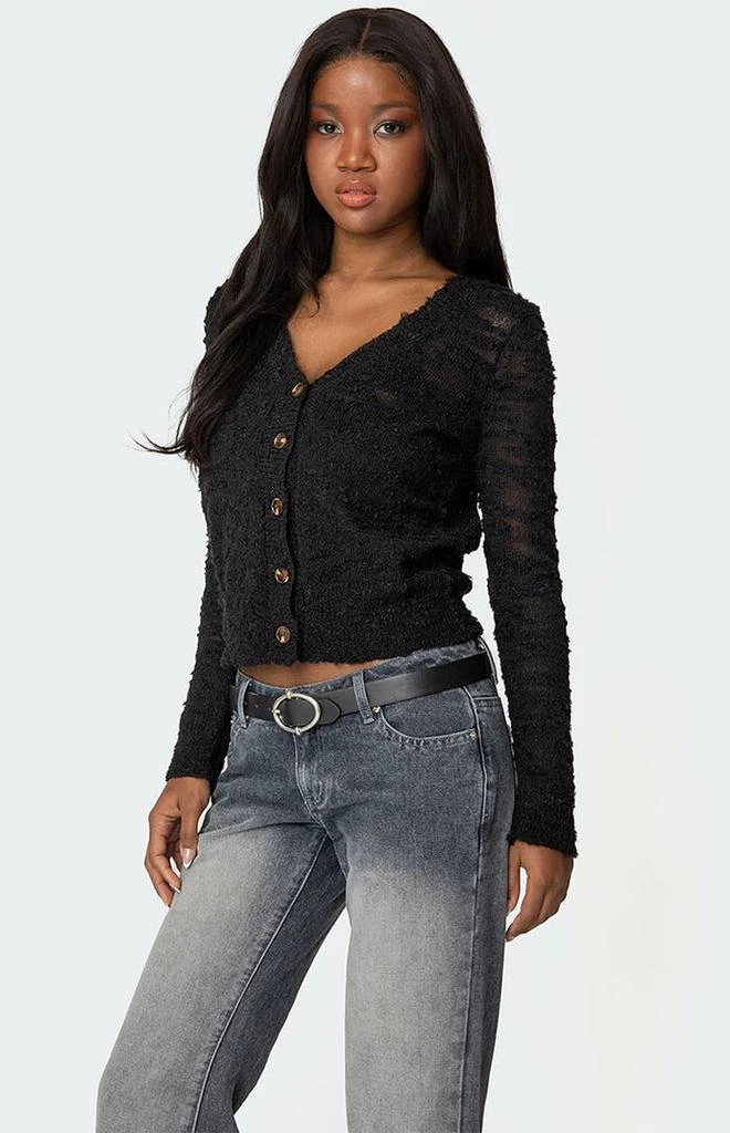 Edikted Georgie Textured Knit Cardigan 3