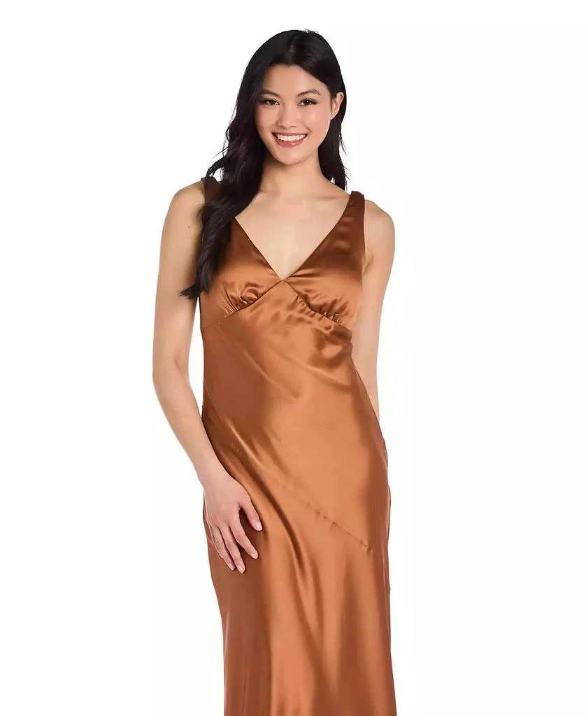 Morgan & Company Juniors' Cowl-Back Charmeuse Gown 4