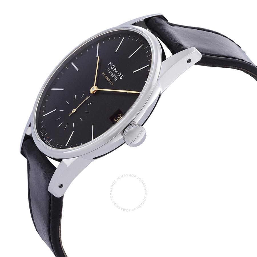 Nomos Glashutte Orion Neomatik 41 Automatic Black Dial Men's Watch 366