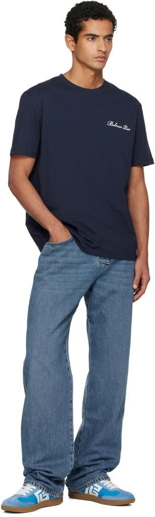 Balmain Blue Swan Suede 
Nylon Sneakers 5