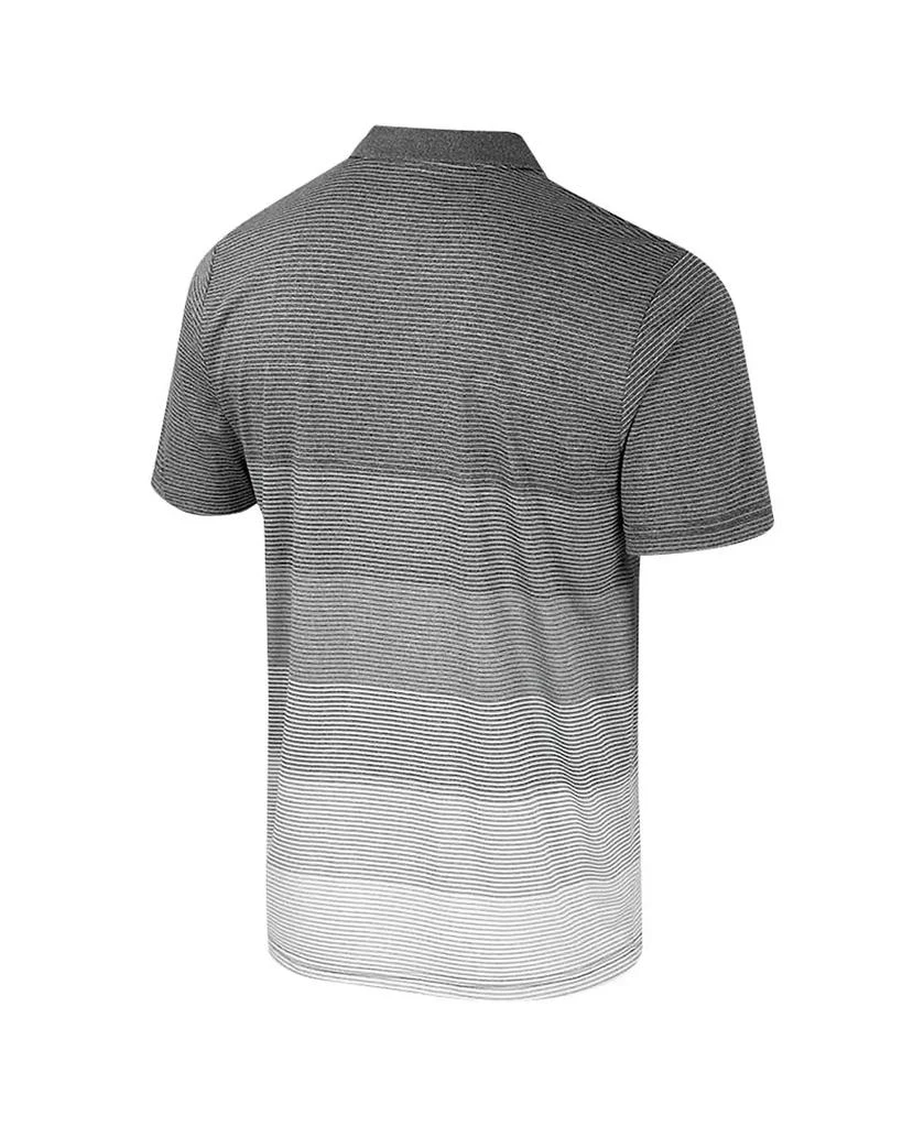 Colosseum Men's Gray Michigan State Spartans Striped Mesh Polo Shirt 3