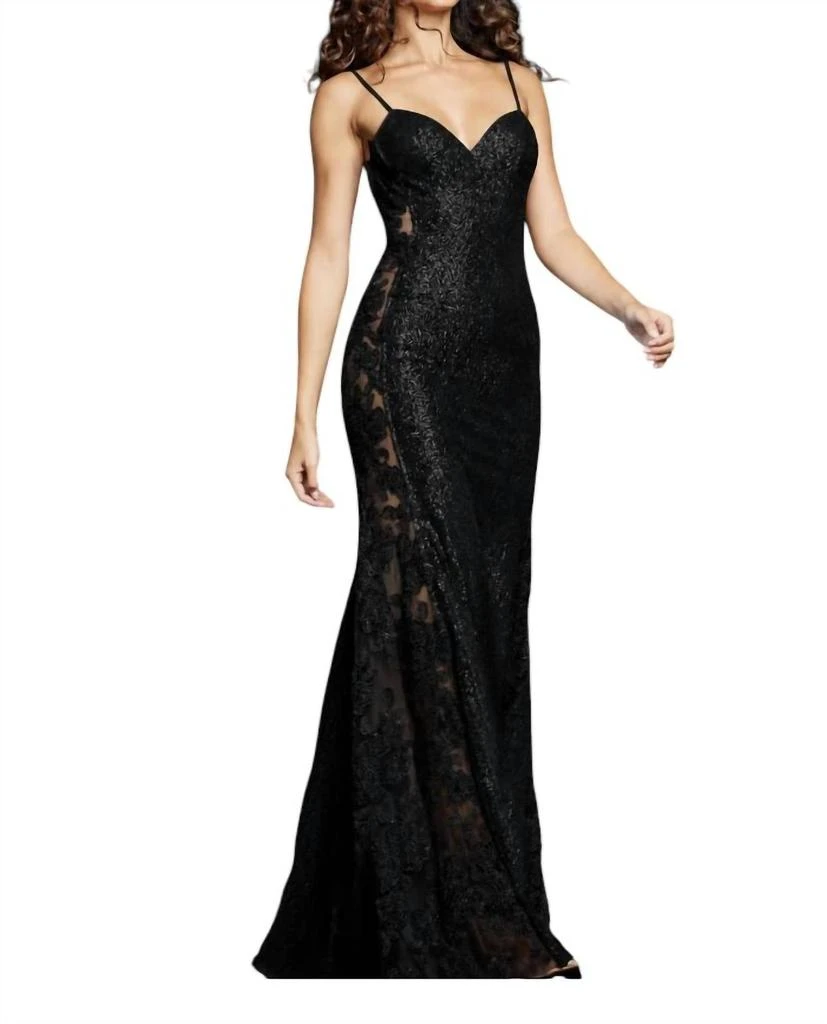 Jovani Jovani - Mermaid Lace Sequin Gown