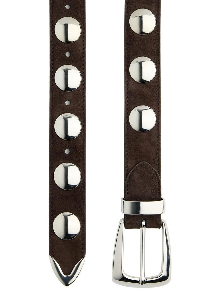 Khaite Benny studded suede belt 3